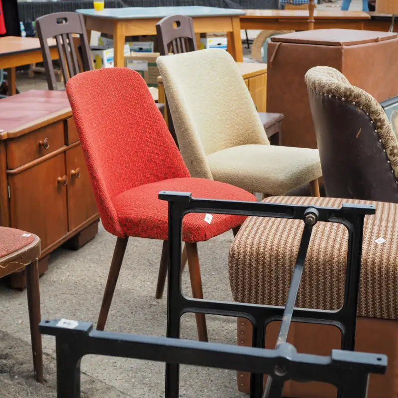 Ipswich property clearance team donating furniture to local charity.